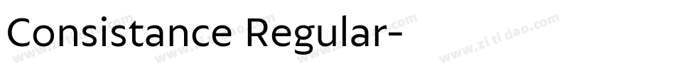 Consistance Regular字体转换